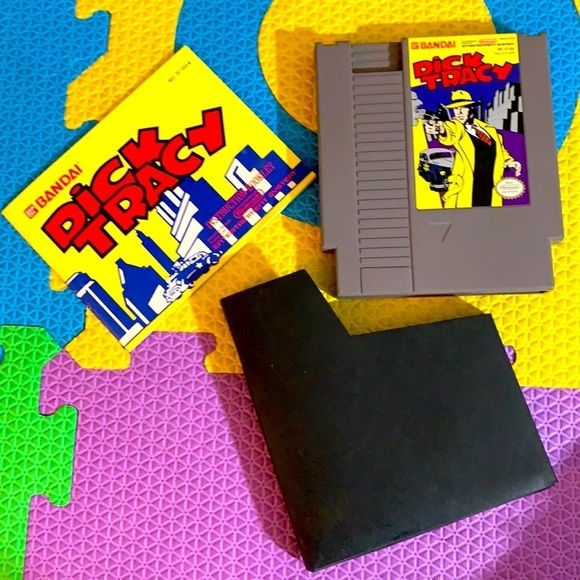Vintage 1985 Nintendo dick Tracy game by Bandai NES 3Y USA with instructions - Picture 1 of 8